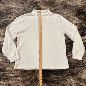 Basic Editions Women’s Perfectly White Mock / Turtle Neck Top Size Large